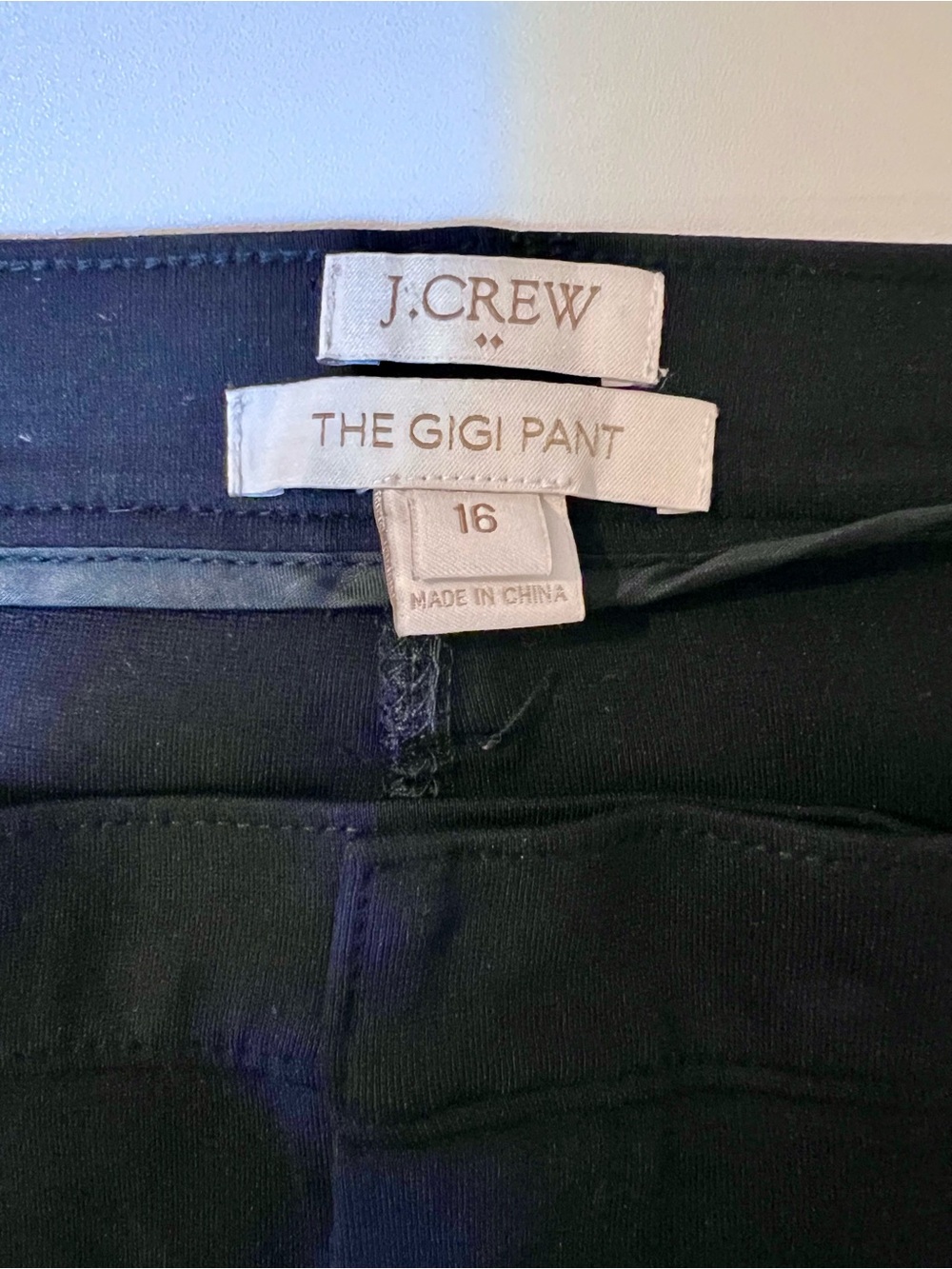 J.Crew Gigi Pant Black Size‎ 16 Slim Leg Ponte Knit Work Office Minimalist - Picture 4 of 7